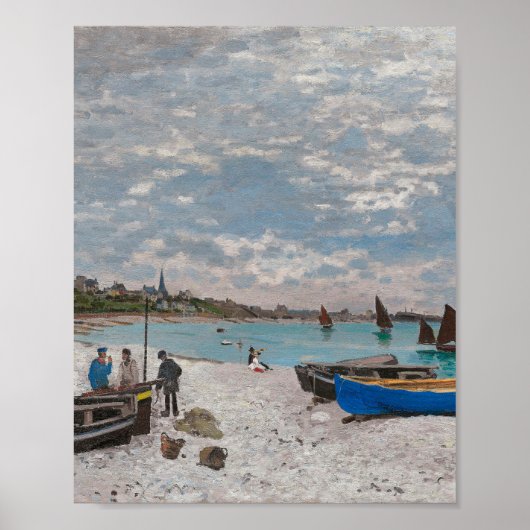 Poster La plage de Sainte-Adresse par Claude Monet (Devant)