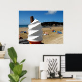 Poster La plage de St Brelade (Bureau à domicile)