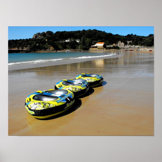 Poster La plage de St Brelade à marée basse (Devant)