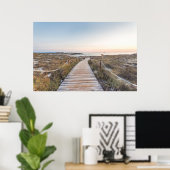 Poster La plage d'Es Pujols à Dawn (Bureau à domicile)