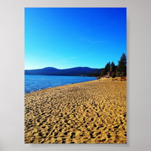 Poster La plage du lac Tahoe (Devant)