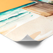 Poster La plage est mon endroit heureux été (Coin)