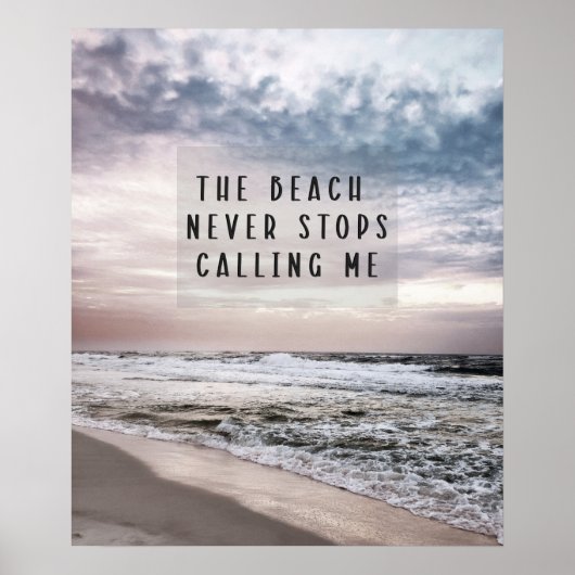 Poster La Plage N'Arrête Jamais De Me Citer (Devant)