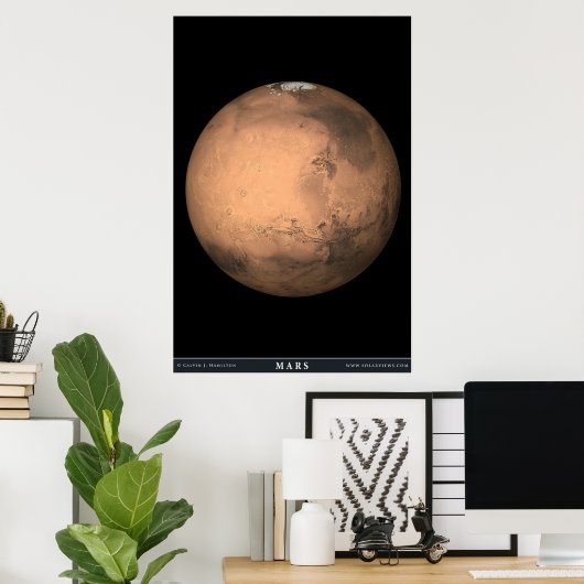 Poster La planète Mars (Bureau à domicile)