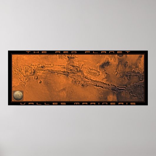 Poster La planète rouge : Valles Marineris (Devant)