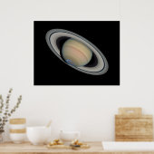 Poster La planète Saturne avec aurores (Cuisine)