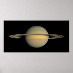 Poster La planète Saturne pendant l'équinoxe