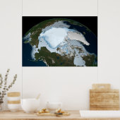 Poster La Planète Terre Montre La Couverture De Glace De  (Cuisine)