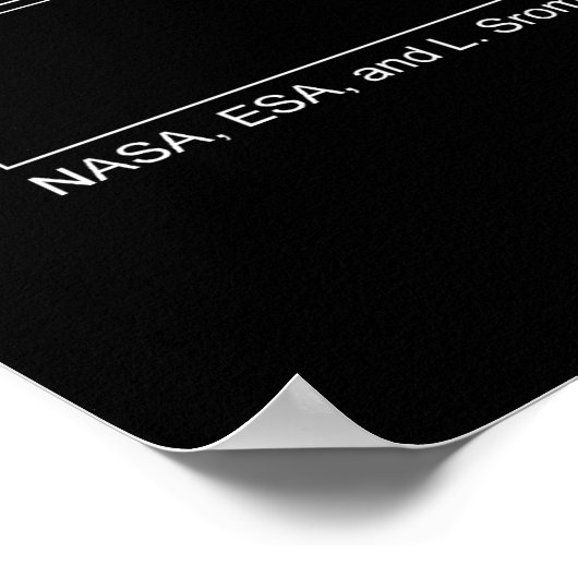 Poster La planète Uranus et c'est Lune Ariel du Hubble (Coin)