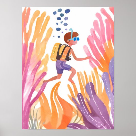 Poster La plongée en apnée est géniale (Devant)