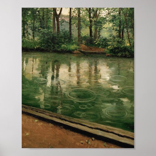 Poster La pluie des Yerres Gustave Caillebotte (Devant)