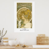 Poster La Plume d'Alphonse Mucha (Cuisine)
