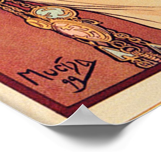 Poster La Plume par Alphonse Mucha (Coin)