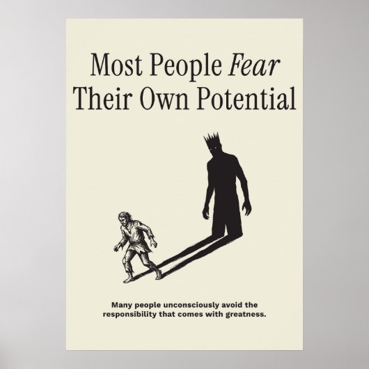 Poster La plupart des gens craignent leur propre potentie (Devant)