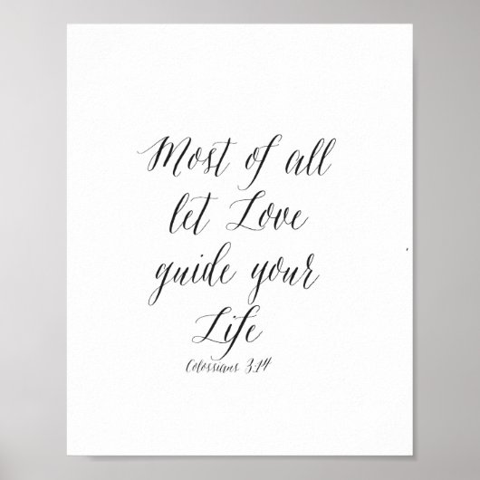 Poster La plupart laissent l'amour guider votre vie - Pos (Devant)