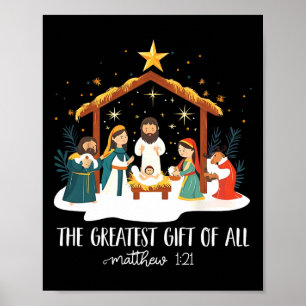 Poster La Plus Grande Pour Tous Noël Nativité Jésus-Chri