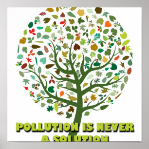 Poster La pollution n'est jamais une solution
