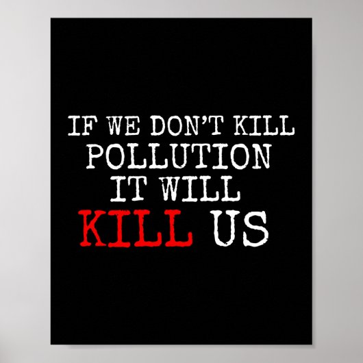 Poster La pollution va nous tuer Changement climatique En (Devant)