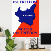Poster La Pologne 2ème guerre mondiale lutte pour la libe (Bureau à domicile)