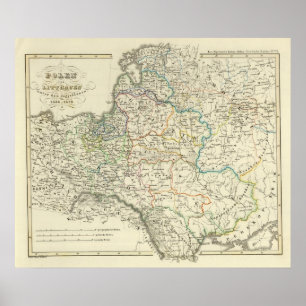 Poster La Pologne et la Lithuanie 1386-1572
