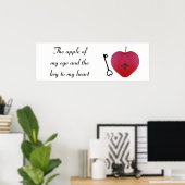 Poster La pomme de mon oeil et la clé de mon coeur (Bureau à domicile)