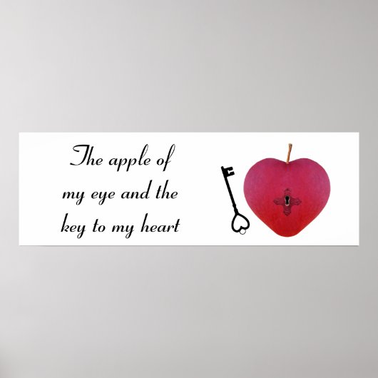 Poster La pomme de mon oeil et la clé de mon coeur (Devant)