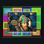 Poster La Pop Art Saint Patrick<br><div class="desc">Nous mettons le Saint bien-aimé dans une atmosphère de petits échos Pop Art</div>