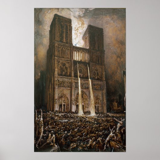 Poster La population assiégée Notre-Dame (Devant)
