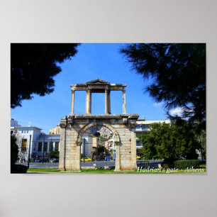 Poster La porte de Hadrian - Athènes