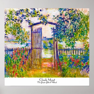 Poster La porte de jardin chez Vetheuil Claude Monet