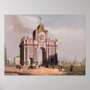 Poster La porte rouge à Moscou