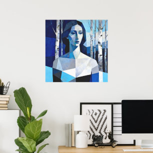 Poster La Pose de « Caelith » – Un Portrait Abstrait