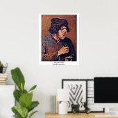 Poster La Potion Amère D'Adriaen Brouwer (Bureau à domicile)