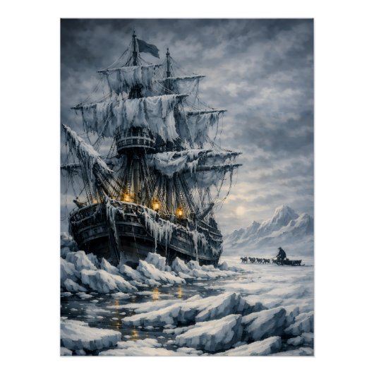 Poster La poursuite arctique de Frankenstein par BurnsInH (Devant)