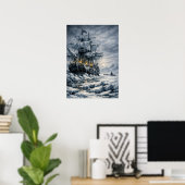 Poster La poursuite arctique de Frankenstein par BurnsInH (Bureau à domicile)
