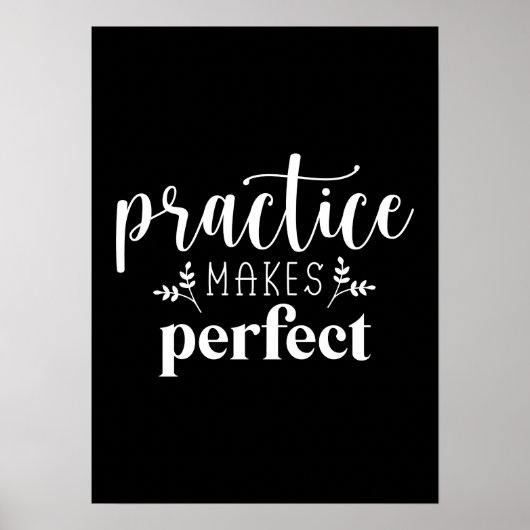 Poster La pratique rend parfait - La motivation du succès (Devant)