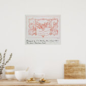 Poster La première carte de Noël, de J.C.Horsley, 1843 (Cuisine)