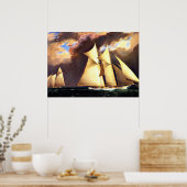 Poster La première course de la Coupe d'Amérique, 1870 (Cuisine)