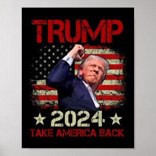 Poster La Première Pompe À Trump 2024 Trump Survit Au Ral