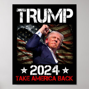 Poster La Première Pompe À Trump 2024 Trump Survit Au Ral