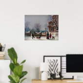 Poster La première scène de Noël de la neige (Bureau à domicile)