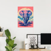 Poster La présence majestueuse de l'éléphant (Bureau à domicile)