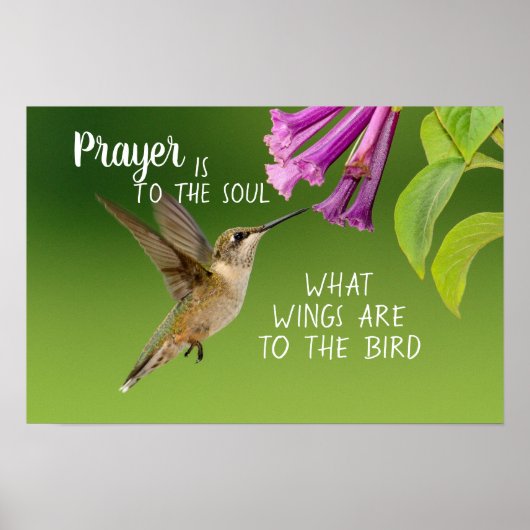 Poster La prière de colibri est à l'âme (Devant)