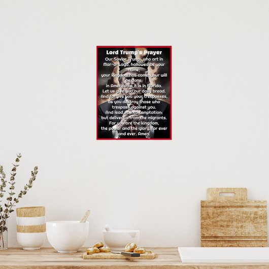 Poster La prière de Lord Trump pour MAGA (Cuisine)
