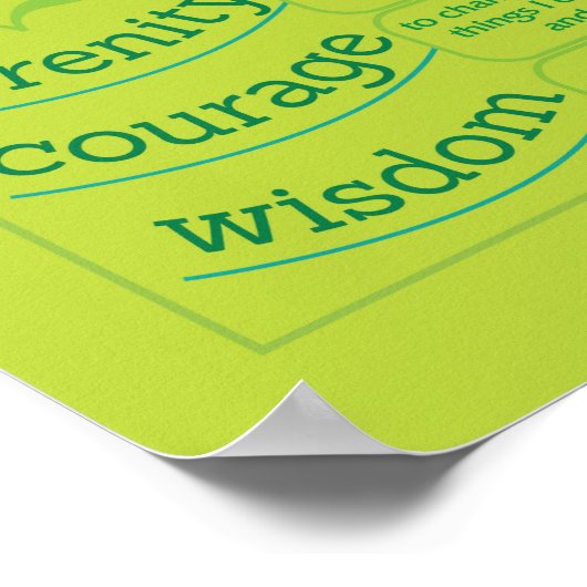 Poster La prière de sérénité (Coin)