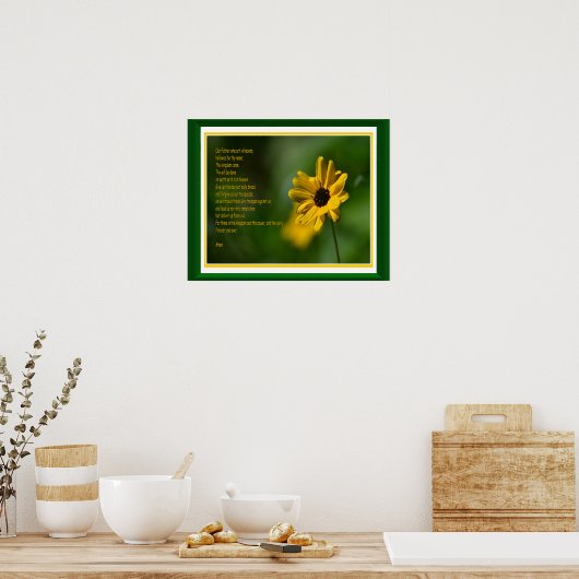 Poster La prière du Seigneur avec fleur (Cuisine)