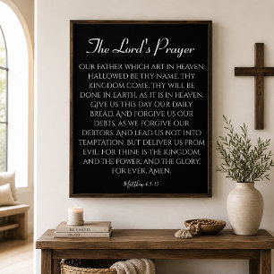 Poster La prière du Seigneur Black Print