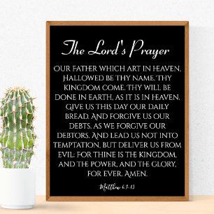 Poster La prière du Seigneur Black Print