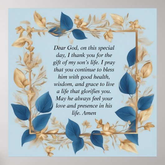 Poster La prière d'une mère pour son fils (Devant)