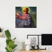 Poster La Prière Sérénité Avec La Peinture De Jésus-Chris (Bureau à domicile)